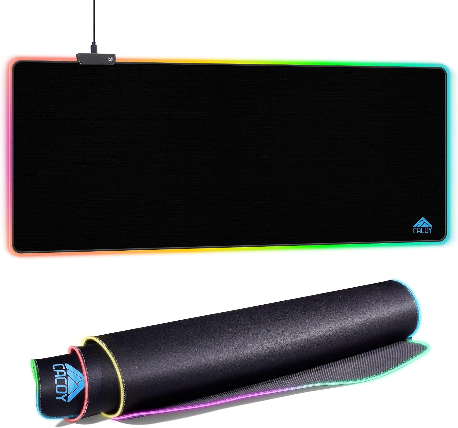 PU LEATHER RGB GAMING MOUSE PAD