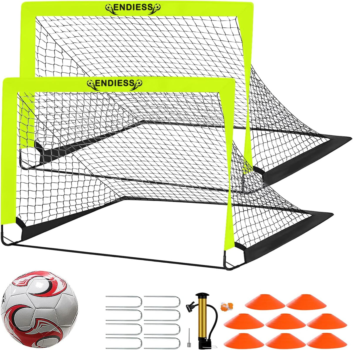 PORTERIA Y BALON DE FUTBOL